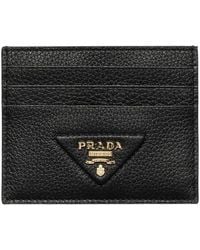 Prada - Leather Card Holder - Lyst