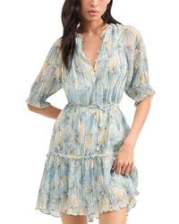 Veronica Beard - Dorrie Printed Button Front Mini Dress - Lyst