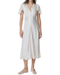 knee length dresses for ladies Widow Sheer Chiffon Maxi Dress