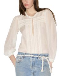 RE/DONE - Tate Long Sleeve Blouse - Lyst