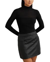Reiss - Sofia Mesh Knit Top - Lyst