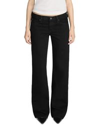 FRAME - The Pixie Cotton Low Rise Bootcut Jeans - Lyst