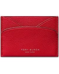 Tory Burch - Romy Leather Flat Card Case - Lyst