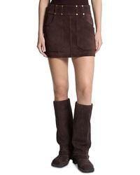 MICHAEL Michael Kors - Mk Suede Mini Skirt - Lyst