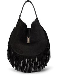 Polo Ralph Lauren - Polo Id Large Fringe Suede Shoulder Bag - Lyst