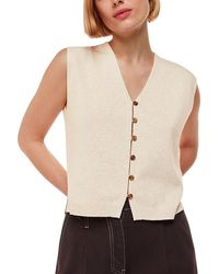Whistles - Bailey Button Front Top - Lyst