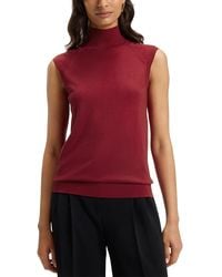 BOSS - Fipini Wool-Blend Sleeveless Mock Neck Sweater - Lyst
