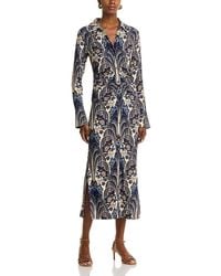 Cara Cara - Shirley Midi Collar Button Front Dress - Lyst