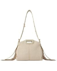 Maje - Raffia Effect Miss M Mini Bag - Lyst