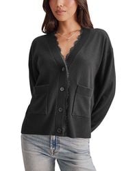 Splendid - Georgie Lace Trim Cardigan - Lyst
