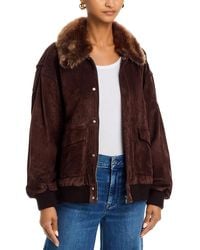 FRAME - The Suede Oversized Jacket - Lyst