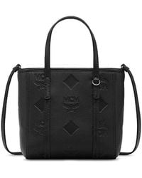 MCM - Toni Maxi Monogram Leather Shopper Bag - Lyst