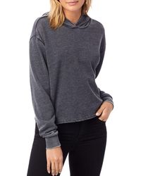 Alternative Apparel Cropped Hooded Sweatshirt - Black