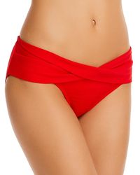 Robin Piccone - Ava Solid Twist-Front Bikini Bottom - Lyst