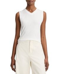 Vince - High V Neck Shell - Lyst