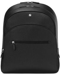 Montblanc Nightflight Leather-trimmed Canvas Backpack in Blue for