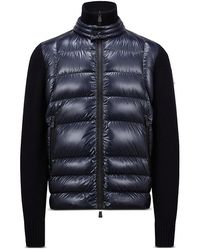 Moncler - Grenoble Logo Patch Padded Knit Cardigan - Lyst