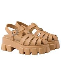 Prada - Rubber Monolith Sandals - Lyst