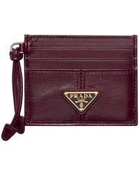Prada - Leather Card Holder - Lyst