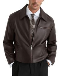 Reiss - Strader Leather Jacket - Lyst