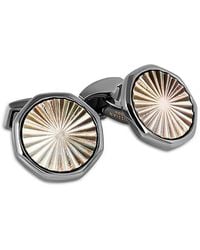 Tateossian - Sunbursts Gunmetal Plated & Mother Of Pearl Cufflinks - Lyst