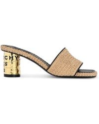 Givenchy - Tape Raffia-Effect Heeled Mules - Lyst