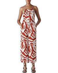 whistles animal print jumpsuit