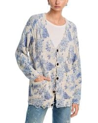 R13 - Printed Boyfriend Cardigan Sweater - Lyst
