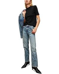 Rails - Topanga High Rise Studded Waist Straight Jeans - Lyst