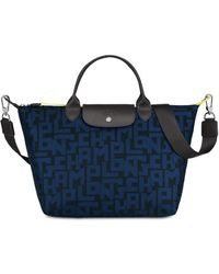 longchamp medium canvas club shoulder tote bag