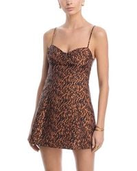 bardot marcello mini dress Marcello Hourglass Mini Dress In Brown Leopard