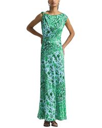 10 Crosby Derek Lam - Maritza Watercolor Tile Print Asymmetric Dress - Lyst