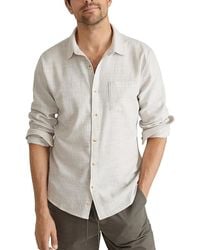 Marine Layer - Cotton Stretch Stripe Regular Fit Button Down Selvage Shirt - Lyst