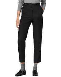 Sandro Lassy Straight Ankle Trousers - Black
