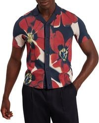 Ted Baker - Wyric Printed Short Sleeve Button Front Shirt - Lyst