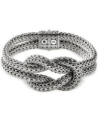 John Hardy - Sterling Classic Chain Love Knot Woven Link Bracelet - Lyst