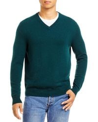 Bloomingdale's The Store At Bloomingdale's Cashmere V - Neck Sweater - Green
