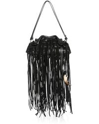 McQueen - Manta Fringe Leather Clutch - Lyst