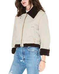 RE/DONE - Aviator Sherpa Trim Jacket - Lyst