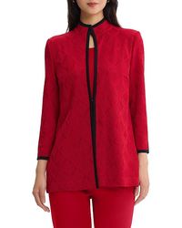 Ming Wang - Plus Classic Diamond Knit Jacket - Lyst