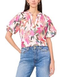 Vince Camuto - Short Puff Sleeve Top - Lyst