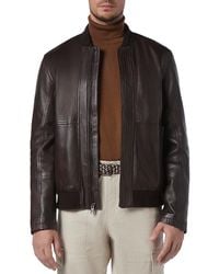 Andrew Marc - Macneil Leather Bomber Jacket - Lyst