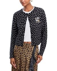 Aqua - X Angelica Hicks Leopard Spots Cashmere Cardigan - Lyst