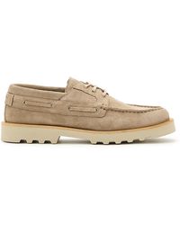 AllSaints - Skiff Suede Loafer - Lyst