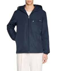Sandro - Regular Fit Nylon Windbreaker - Lyst