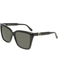 Ferragamo - Solid Square Sunglasses, 57Mm - Lyst