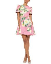 LEO LIN - Elyse Short Sleeve Mini Dress - Lyst