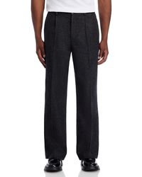 FRAME - Pinstriped Wool Blend Wide Leg Trousers - Lyst