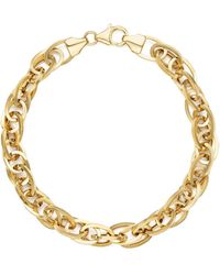 Bloomingdale's Made In Italy 14k Yellow Gold Oval Links Chain Bracelet - Metallic