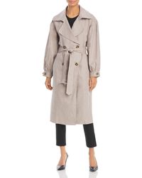 Avec Les Filles Blouson Sleeve Linen Trench Coat - Natural